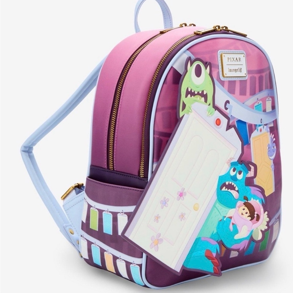 Loungefly Pixar Disney Monsters Inc. Door Scene Mini-Backpack w/wallet - Picture 2 of 11